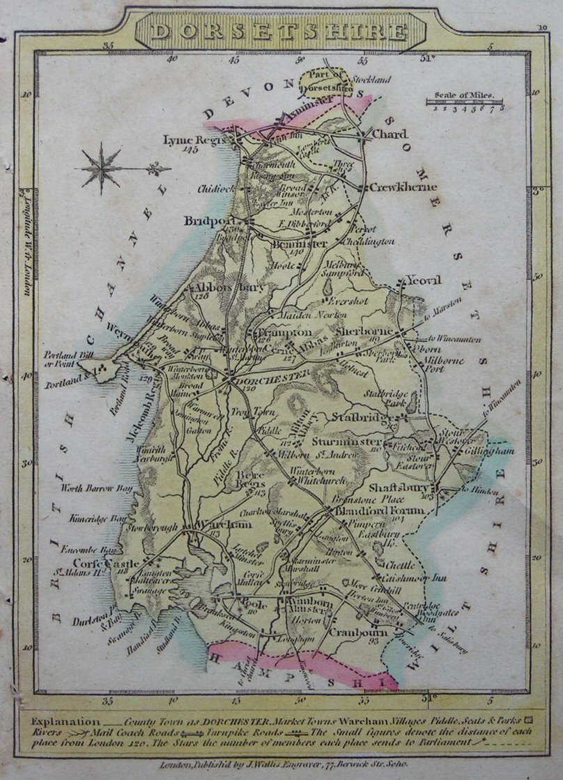 Map of Dorset - Wallis